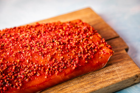 Gravlax z czerwonym pieprzem - Śledzie z Bornholmu